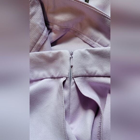 NWT ASOS LUXE Wide Flare Leg Tailored Pants Frill Overlay Lilac Purple 4 - Picture 11 of 14